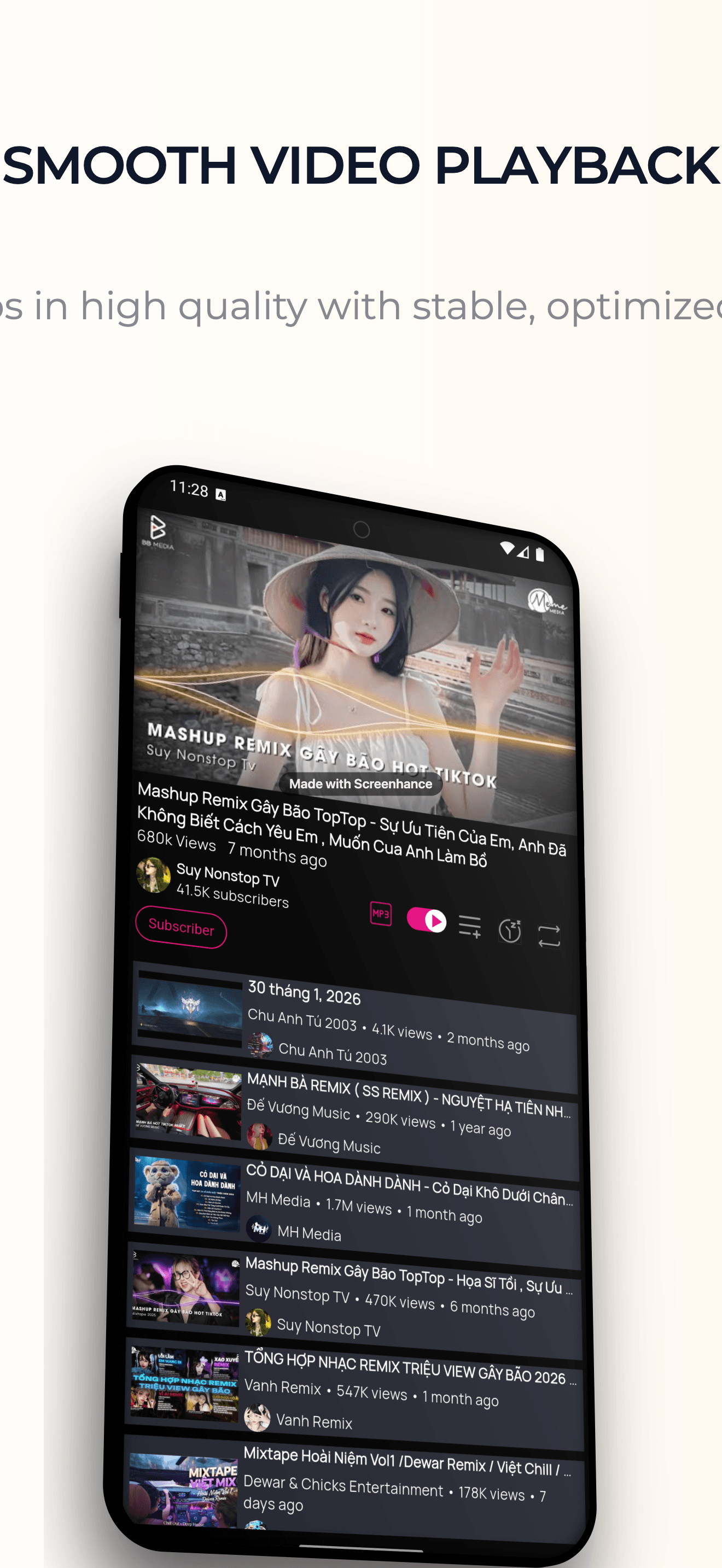 YMusic Stream home screen